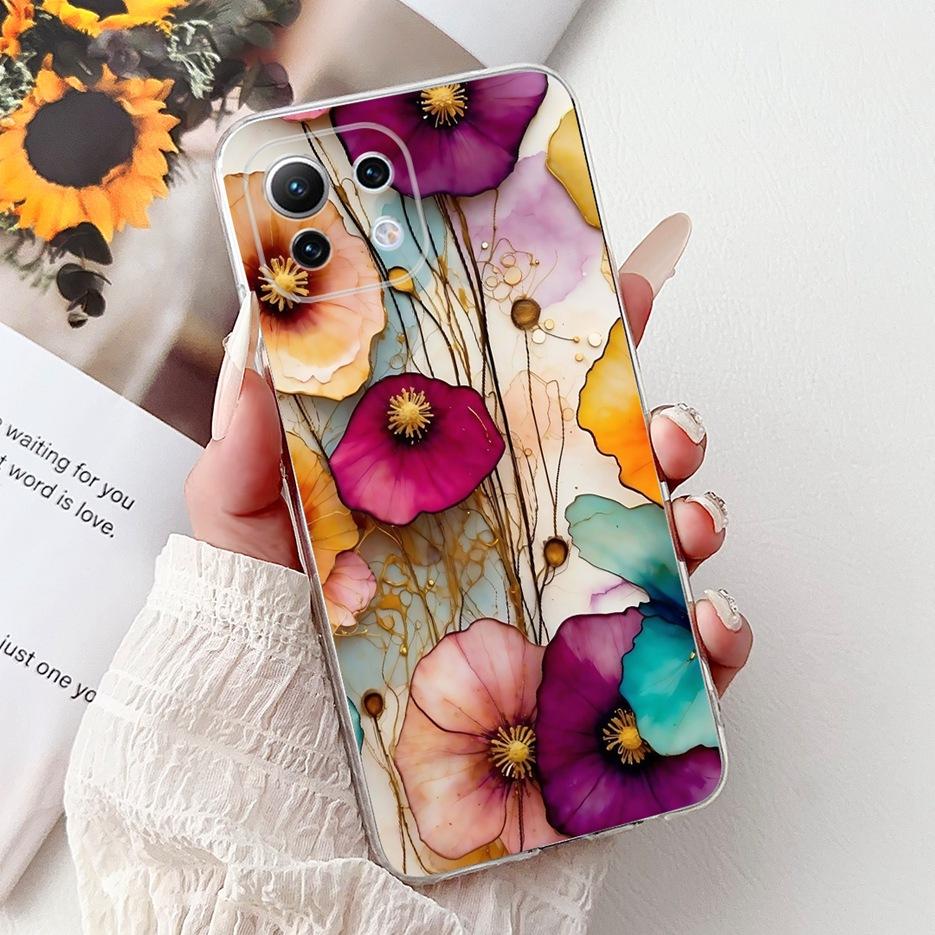 For Xiaomi Mi 11 Lite Case New Fashion Painted Cover Soft Silicone Phone Case For Xiaomi Mi 11 Lite 5G NE 11Lite MI11LIte Fundas