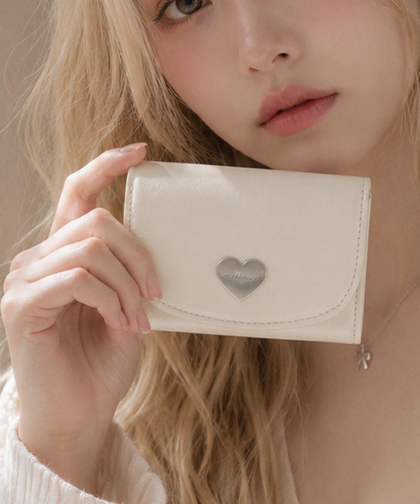 Matincox Heart Fold Wallet - Cream