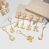 26 Alphabet Keychain: 18K Gold-Plated Pendant - Elegant Niche Design