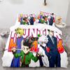 New  Anime Bedding Collection Hunter X Hunter Biscuit Krueger Duvet Cover Luxury Kids Bed Collection Twin Queen King Size Boys Bedroom