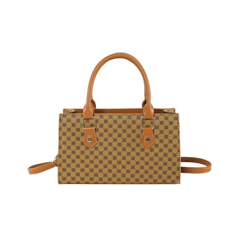 Casual Retro Geometric Crossbody Bag for Women Designer Shoulder Handbag