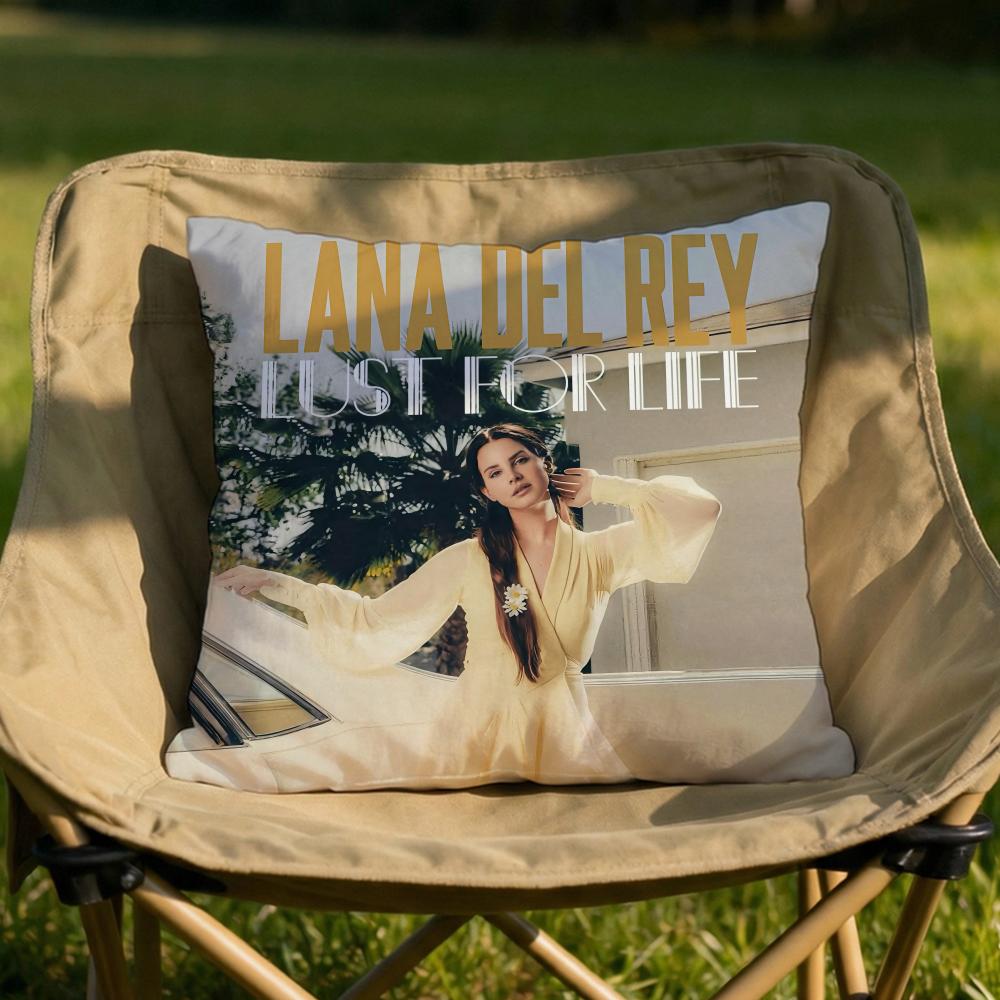 Singer LLana Del Rey Cushion Cover Soft Reversible Durable Pillow Cover MultiScene Use for Home Car Daily Comfort