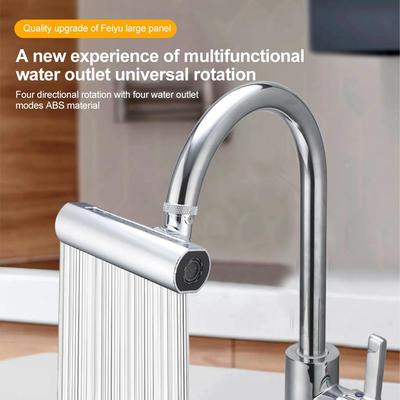 4in1 Waterfall Kitchen Faucet 360° Rotary Multifunctional Faucet Bubbler Booster Extension Anti-Splash Accessorie Sink Nozzle Universal Fitting
