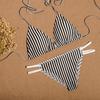 Hochwertiger Damen-Bikini-Set mit Streifen für stilvolle Strandmode und Spaß