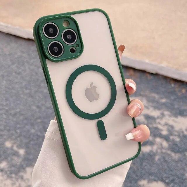 Luxury Magnetic Wireless Charging Case for IPhone 15 Pro Max 14 13 12 11 X XR XS Max 7 8 Plus Shockproof Soft Bumper Cover