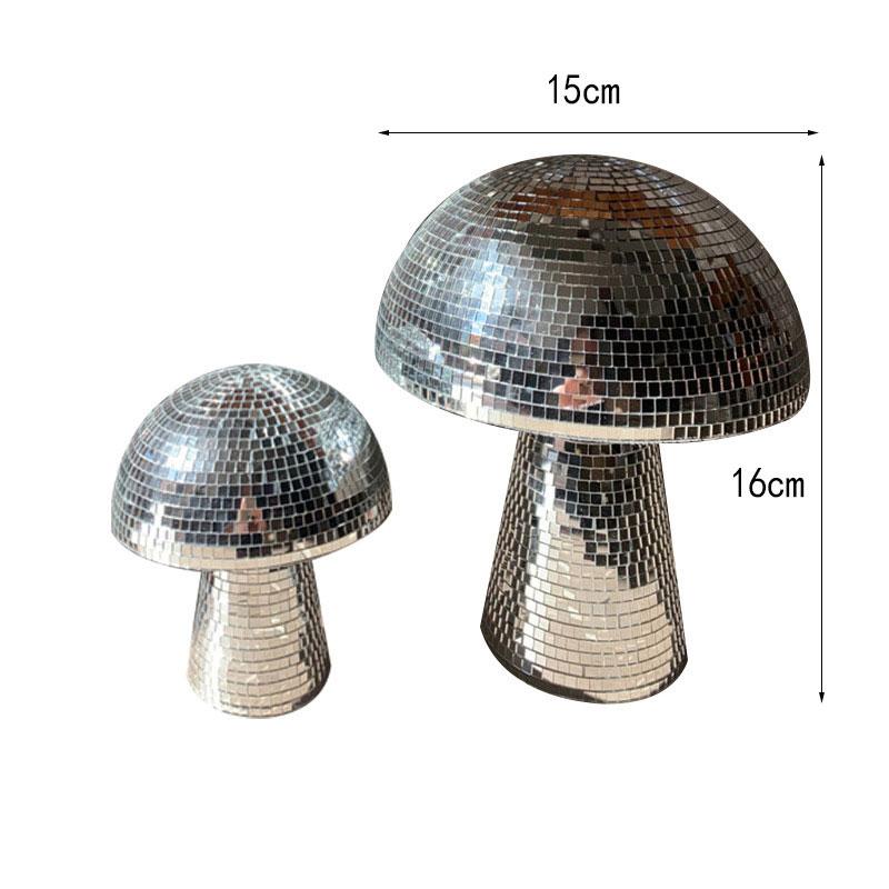 Disco Ball Mushroom Shape Mirror Decoration Outdoor Healing Encanto Decoration