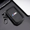 FNBA6 3D Logo Leather Car Remote Key Case Bag Keychain Storage Box For BMW M 1 3 5 7 Series E46 E90 E60 F30 F10 G30 G20 X1 X2 X3 X5 X7