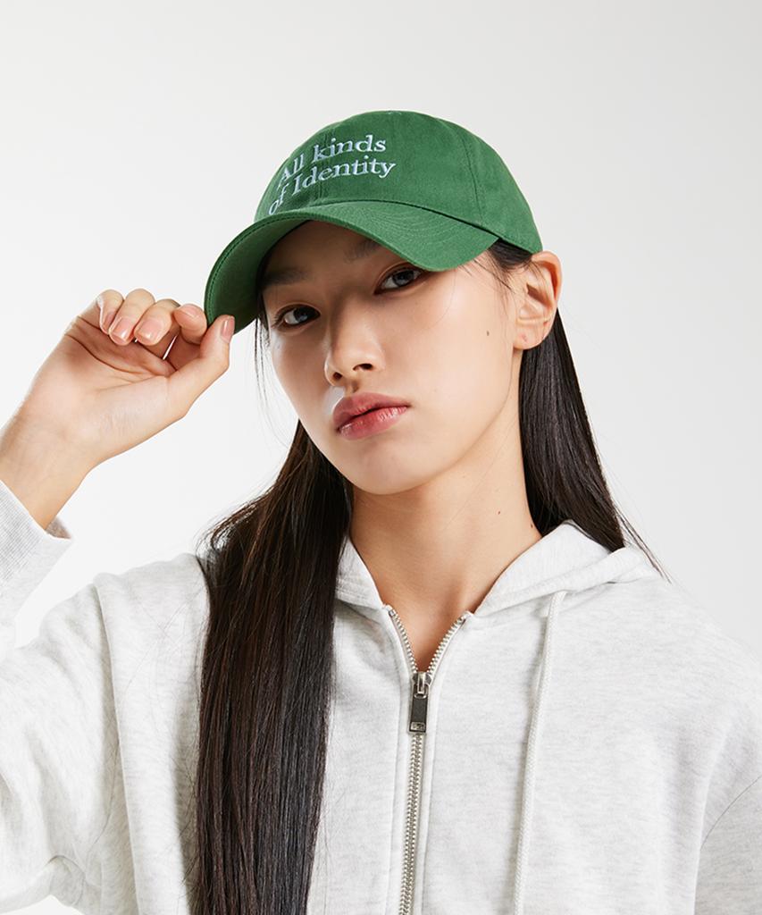 AKIII CLASSIC Vintage Color Lettering Ball Cap Green