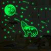 Im Dunkeln leuchtende Wald Einsamer Wolf Sterne Mond Schlafzimmer Wohnzimmer Hintergrund Landschaftsgestaltung Dekorative Wandaufkleber