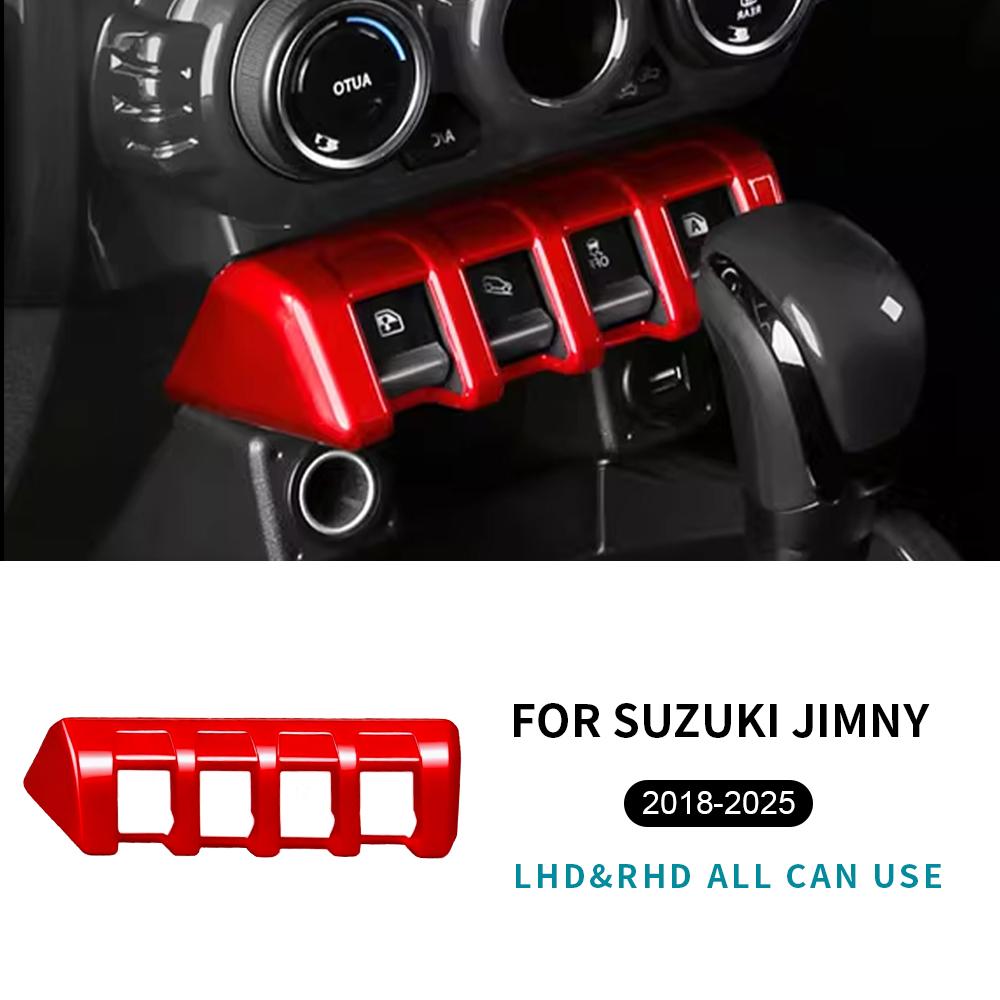 For Suzuki 3/5-Doors Jimny Nomade JB64 JB74 2018 2024 2025 Car Window Lifting Switch Panel ABS Trim
