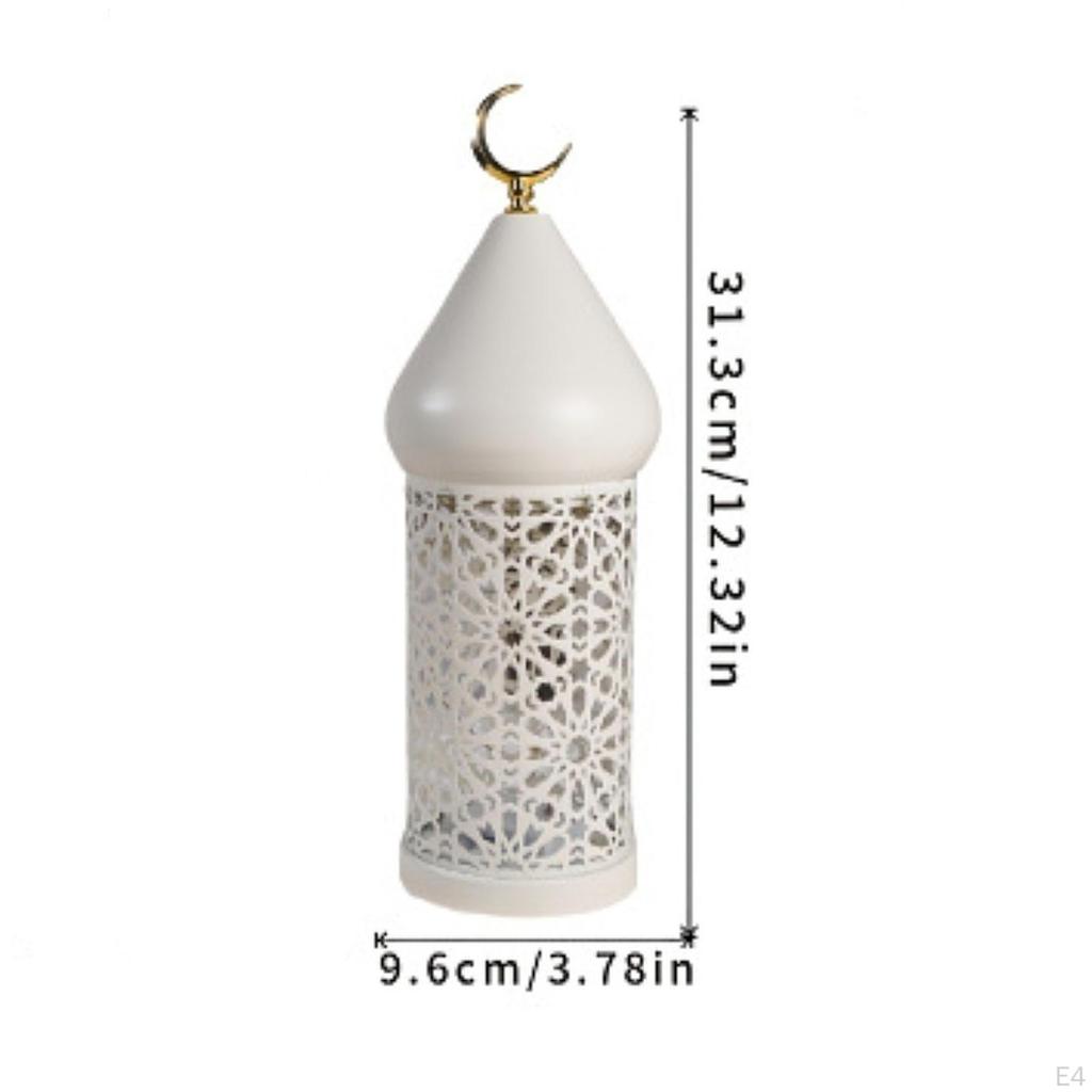Ramadan Lamp Decorative Iron Lantern for Desktop Display