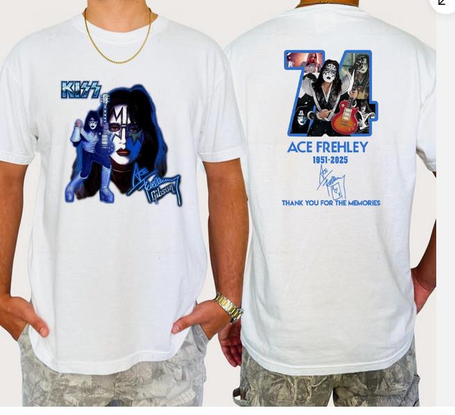 Ace Frehley Shirt, Memories 74 Years 1951-2025 TShirt