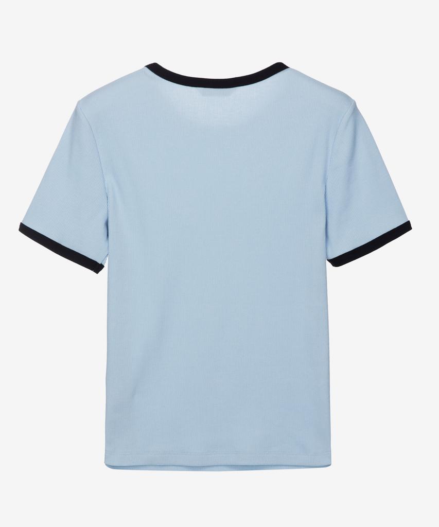 MIND BRIDGE WOMEN [W] Ribbed Color Block Slim Fit T-Shirt - 2 Colors Myts3203