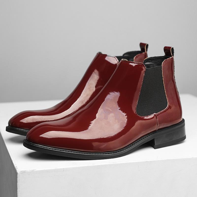 Höst Herr Chelsea Boots: Slip-on, Högskor, Business Casual, Läderskor i Stor Storlek