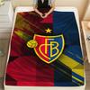 1 st Fotbollsklubben Basel Tryck Flanellfilt, Hög kvalitet Alla Årstider, Heminredning, Värme och Komfort, Perfekt för Julklappar