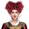 Red Queen Wig, Queen of Hearts Cosplay Costume Wig, Red Short Curly Heat-Resistant Wig, Halloween Costume (Wine Red)