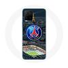 Capa - PSG - Vivo y21s 2021 - Flexível - Branca - Estampa Torre Eiffel e Estádio