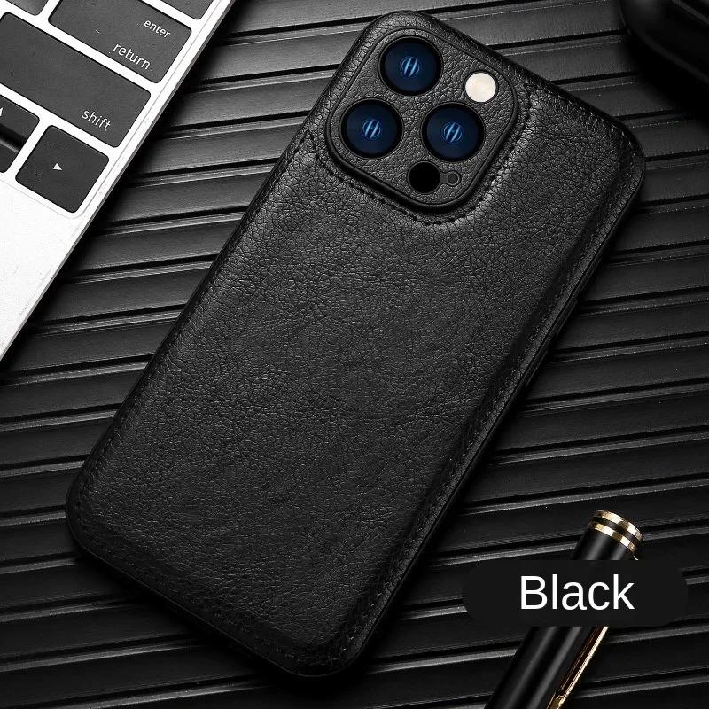Luxury Leather Cover For iPhone 16 15 14 13 12 11 Pro Max X XR XS 7 8 Plus SE 2020 Business Camera Frame Protection Cover