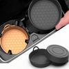 2 Stück rutschfester Untersetzer für Auto, stabiles Lebensmittelqualität Silikongel Getränkehalter-Pad, universelle Auto-Getränkehalter-Untersetzer, leises Tassenpad