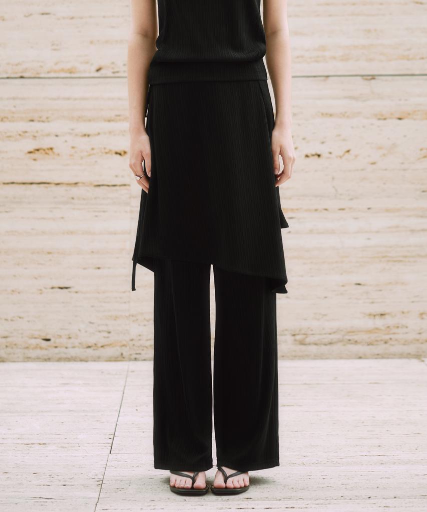 ZEROSTREET [2 Colors] Le Zero Pleated Layered Pants