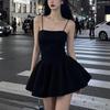 French Hepburn Black Suspender Dress Women's Summer New Temperament Waist Thin Small Black Dress Short Skirt Women's Clothing