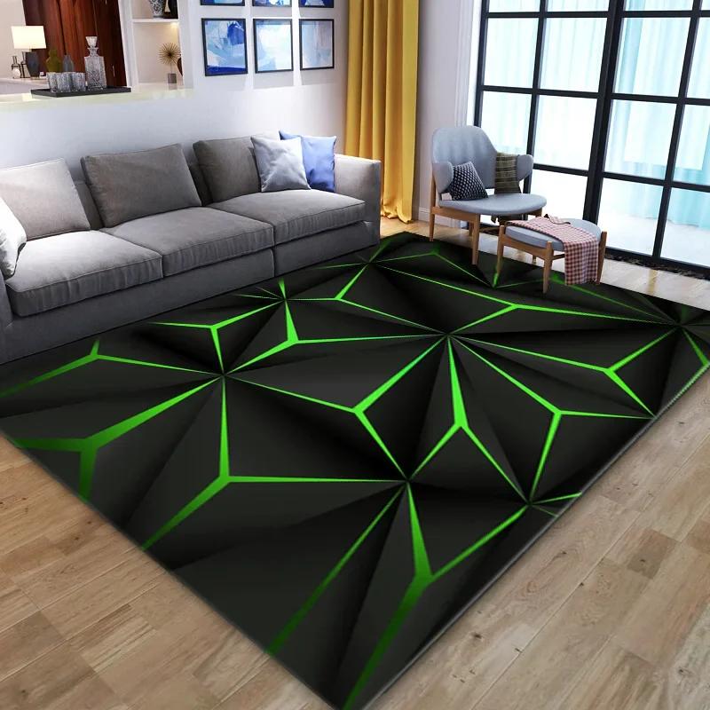 3D Vortex Illusjon Teppe for Stue Hjemmedekorasjoner Sofabord Store Områdetepper Lekerom Sklisikker Gulvmatte Alfombra