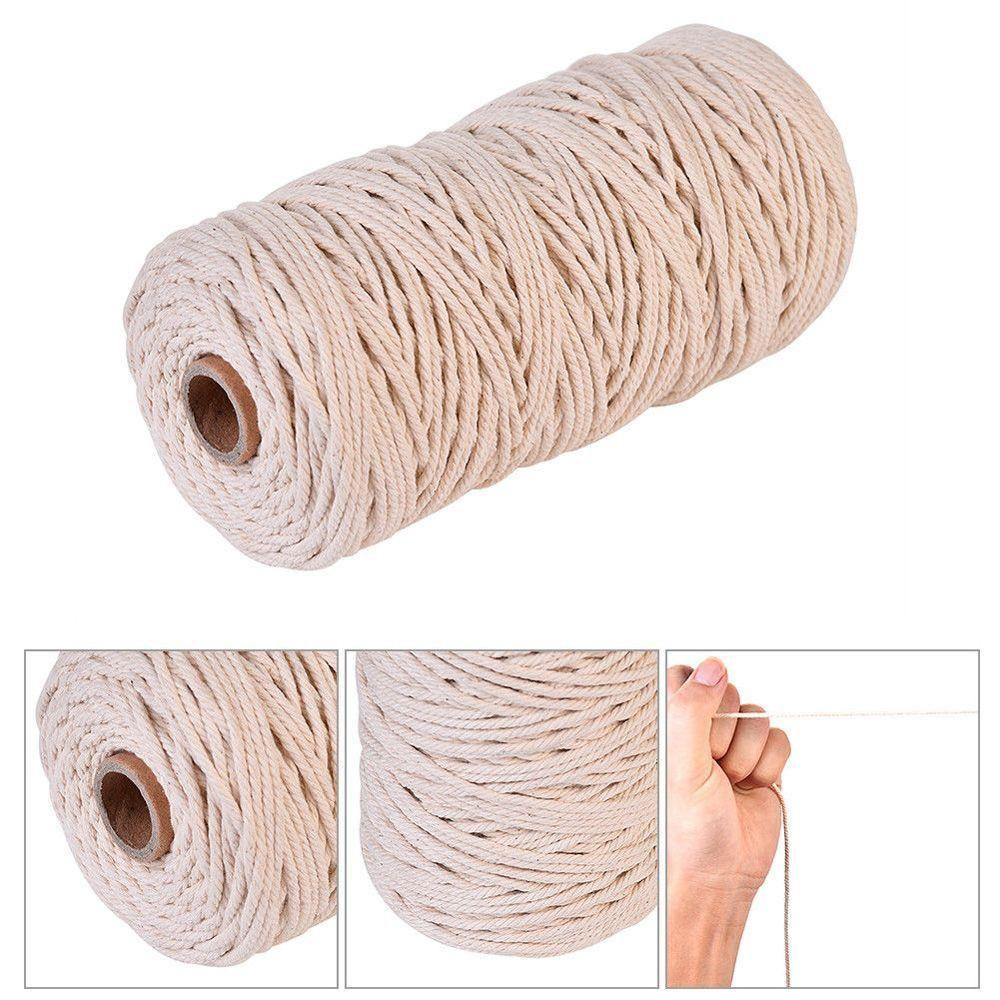 Handmade Gift Packing Home Decor Twine String Sewing Cords 100% Natural Beige Cotton DIY Rope