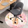 1 pièce Tapis de Chaise Rond Cœur Ours en Peluche Tapis de Zone de Bureau - Antidérapant, Tapis de Sol pour Bureau, Chambre et Décoration Intérieure p127296