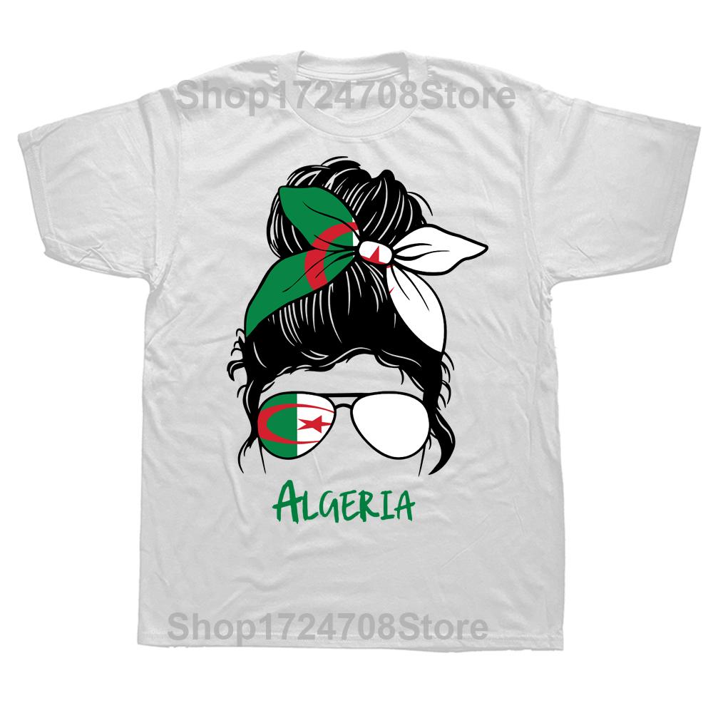 Roliga Algeriet Algerisk Flagga Stolt T-shirts Grafisk Bomull Streetwear Kortärmad Födelsedagspresenter Sommarstil Ny T-shirt