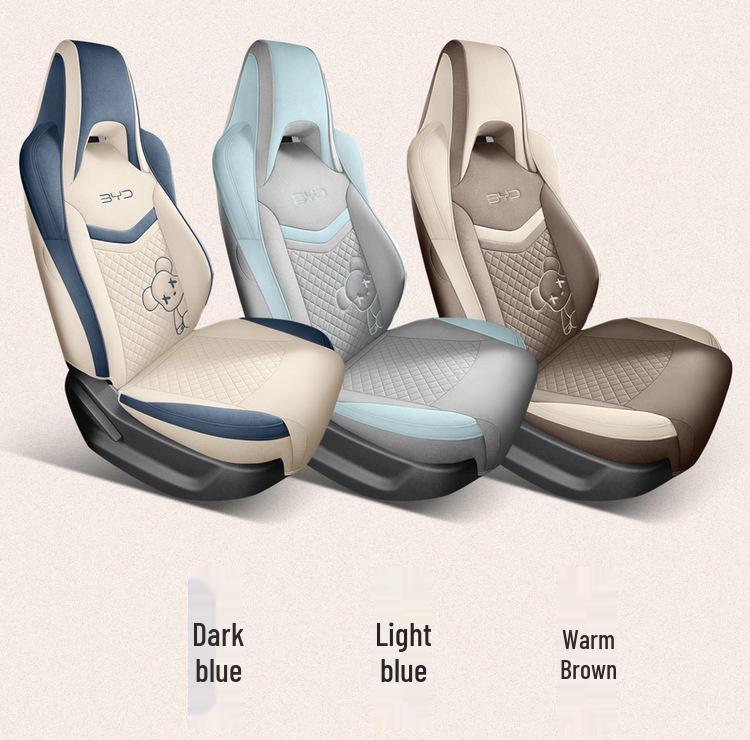 BYD Seagull Fabric Linen Cartoon Seat Cushion for Five-Seater Cars