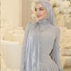 Beads Islamic Turban Chiffon Ethnic Style Scarf Elegant Hijab Scarf  Female
