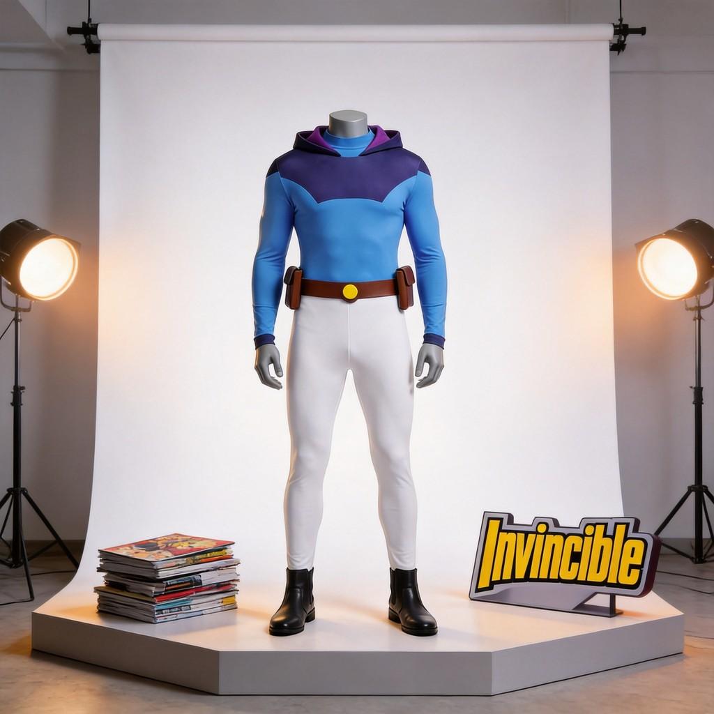 Unbesiegbarer Omni-Man Cosplay Kostüm Aus Polyesterstoff Für Anime Rollenspiel