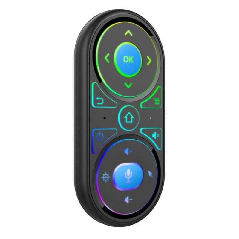 Intelligente Hintergrundbeleuchtung 2,4G Gyro Air Mouse IR-Lernen Sprachsuche für Smart TV Projektor Computer TV-Box