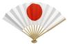 Folding Fan with Japanese Flag