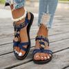 Women’s Bohemian Elastic Strap Flat Sandals Comfortable Summer Shoes