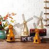 Nordische kreative Vintage-nostalgische holländische Windmühle kleine Figur für amerikanisch gestaltetes Wohnzimmer, Weinschrank, Schlafzimmerdekoration und Auslage.