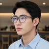 LUXEYE Luxusbrille Geek Chic Randlose Hornrand-Brillenfassung MR2091