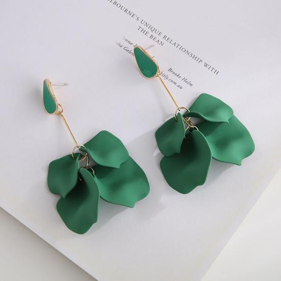 1 paar rozenblaadjes druppel oorbellen overdreven bungelende oorbellen vrouwen piercing stud oorbellen sieraden cadeau