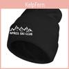 Apres Ski Club Embroidered Knit Hat With Windproof Warmth For Winter Outdoor Activities