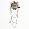 Handmade Steampunk Wing Brooch Hair Clip With Adjustable Chain Elaborate Metal Gear Gothic Women Hair Accessory