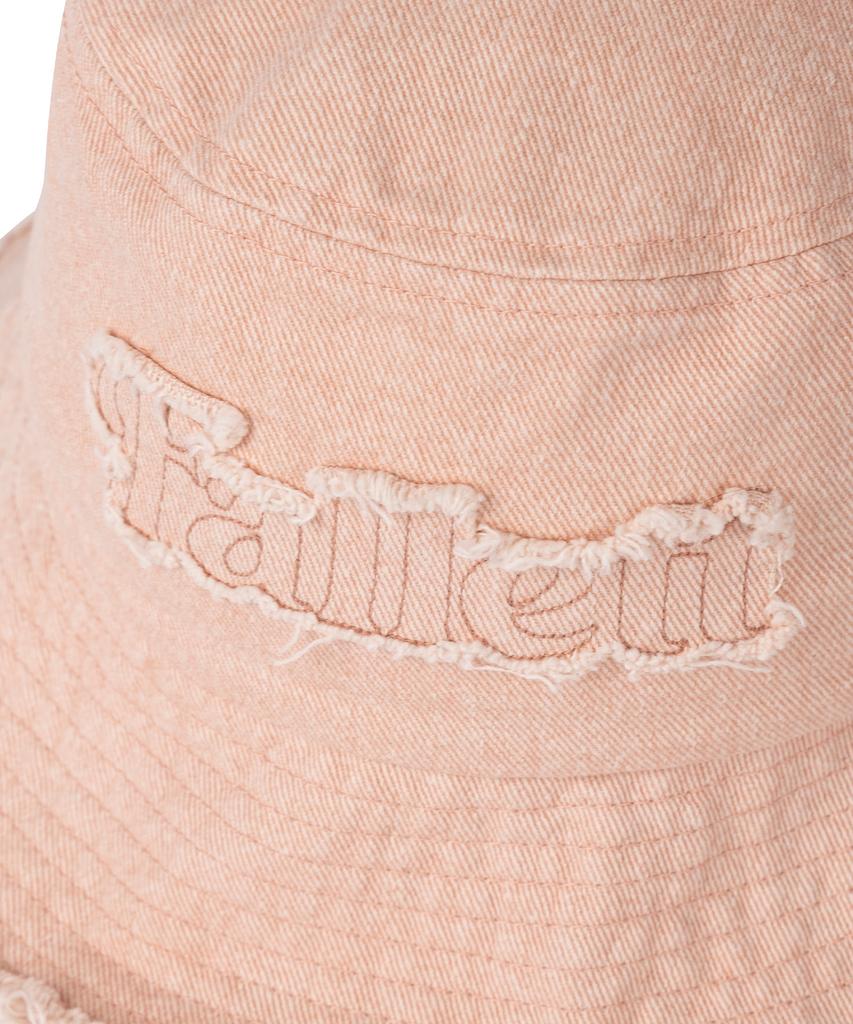 FALLETT Damaged Denim Bucket Hat Light Pink
