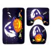 Halloween Shower Curtain Floor Mat Combination Four-Piece Set Bathroom Toilet Carpet Shower Room Foot Mat