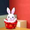 Plüschtier Hase Figur Schreibtisch Ornament Klein Weich Simulation Stofftier Puppe für Frühlingsfest