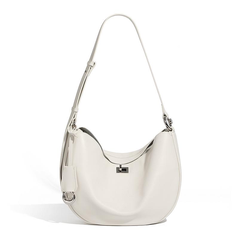 Automne Nouveau Sac Croissant en Cuir Design Niche Mode Décontracté Sac Bandoulière Femme Sac Dumpling Sous-Bras Sac Femme