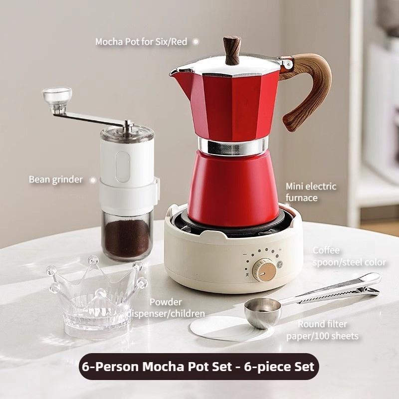 High Pressure Extraction Coffee Mocha Pot Household Italian Espresso Hand Brewed Coffee Pot Outdoor Portable Coffee Utensil