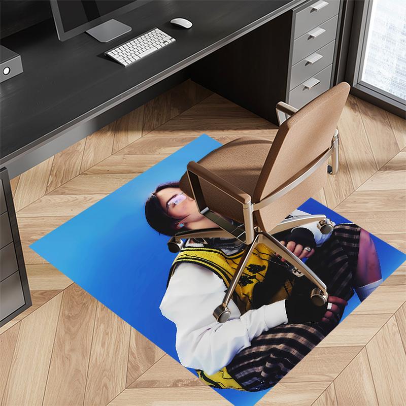 1 Stück Sängerin Billie Eilish1 Druck Teppich - Weich, Waschbar, Rutschfest, Innenmatte für Bürostühle, Wohnzimmer, Home Office, Dekorativer Teppich