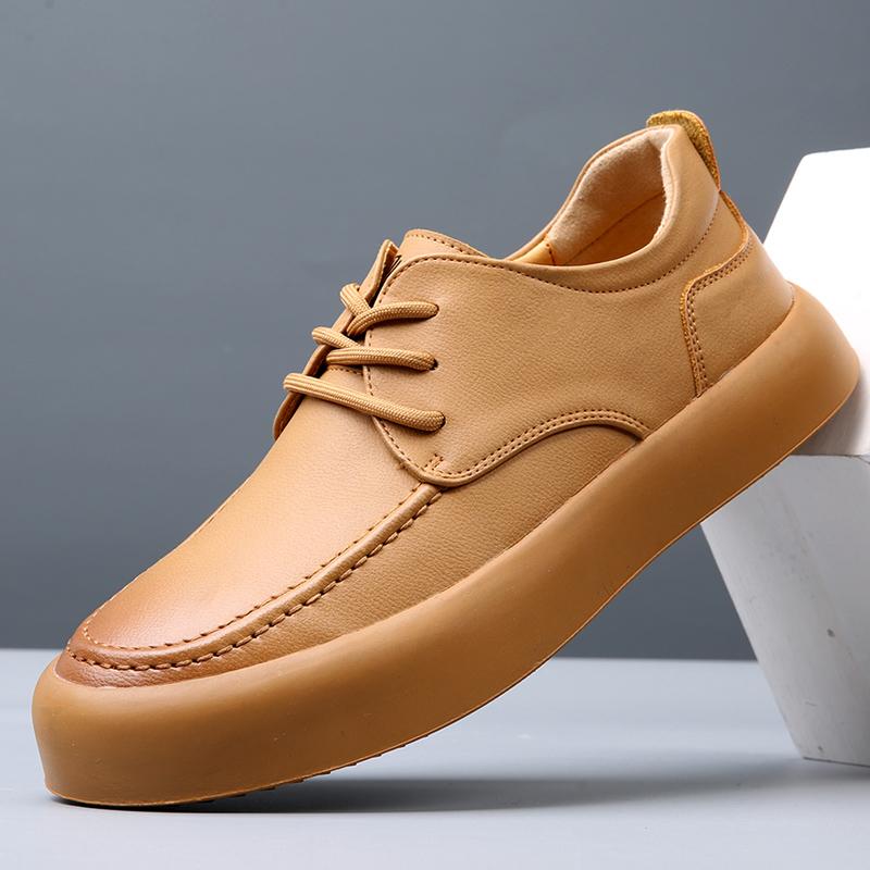 Spring/fall High Quality Casual Shoes Men's Luxury Board Shoes Leisure Shoes Brown Lace-up Sneakers Men's Driving Shoes Moccasin