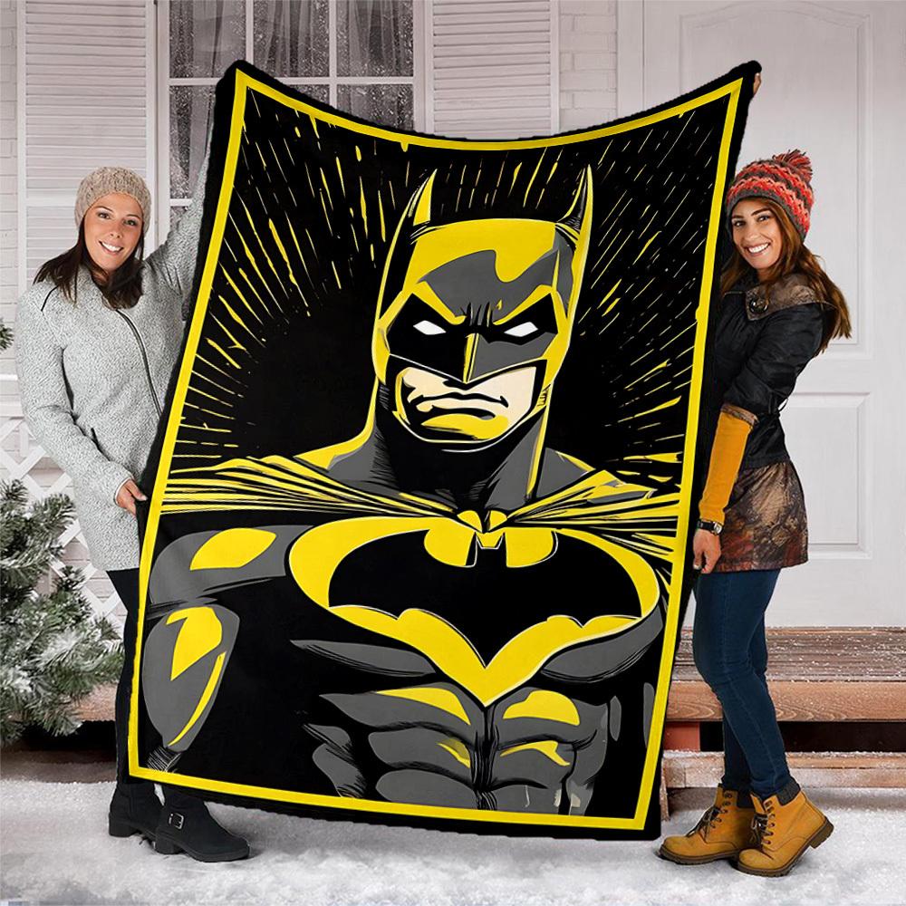 1 Stück Batman, Superheld Outdoor Flanell Überwurfdecke Weich, Leicht & Warm für Sofa, Bürostuhl, Camping & Reisen Strapazierfähiges Polyestergewebe