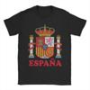 Spanish Map Flag of Spain T Shirt Mens  100 Cotton Vintage TShirts Crew Neck  Tee Shirt Short Sleeve Tops 4XL 5XL