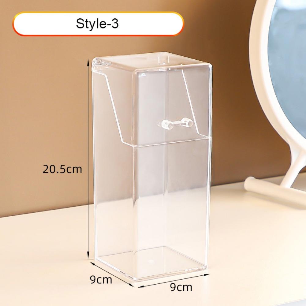 Acrylic Makeup Brush Holder Transparent Beauty Brush Container Vanity Table